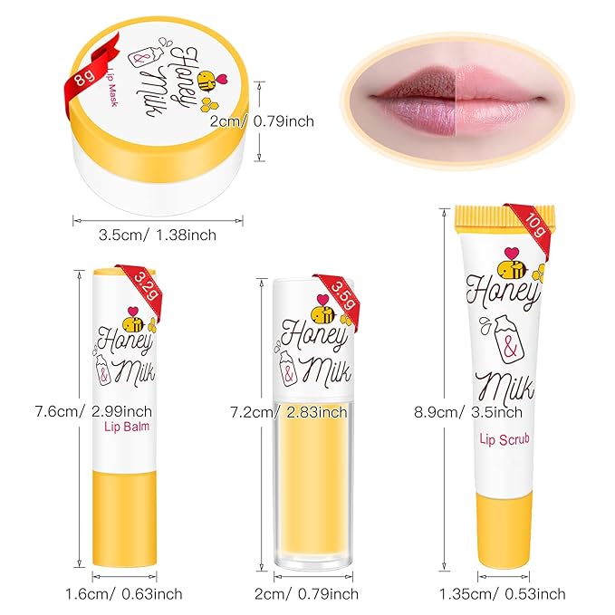 4 Piece Honey Milk Lip Mask