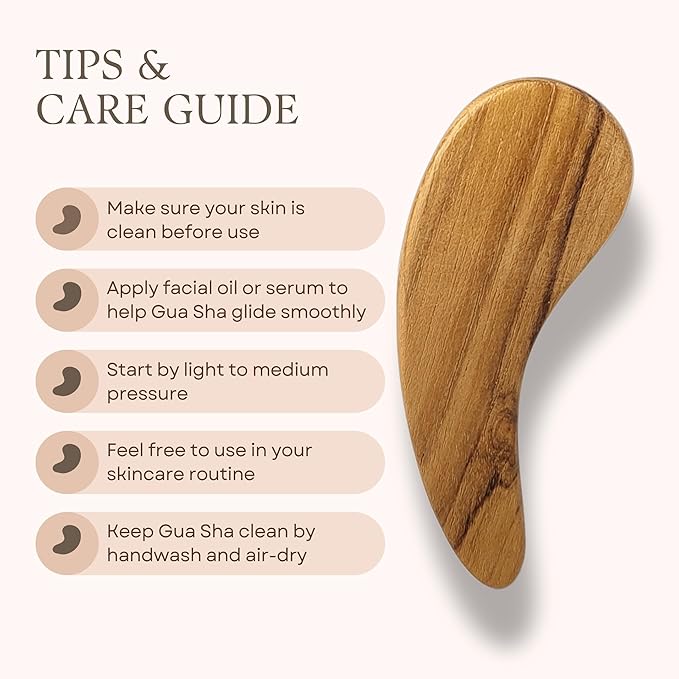 Teak Wood Gua Sha Facial Tool Anti-Aging