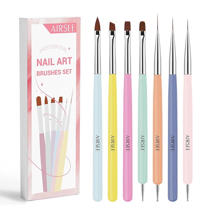 AIRSEE Nail Art Brush Set,