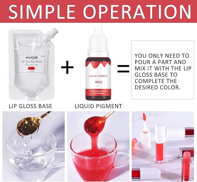 KYDA 12 Colors Lipstick Liquid Pigment Set,DIY Lip Pigment