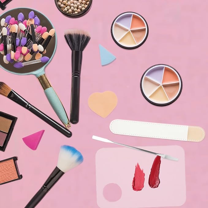 2 Pcs Acrylic Cosmetic Makeup Palette with 2