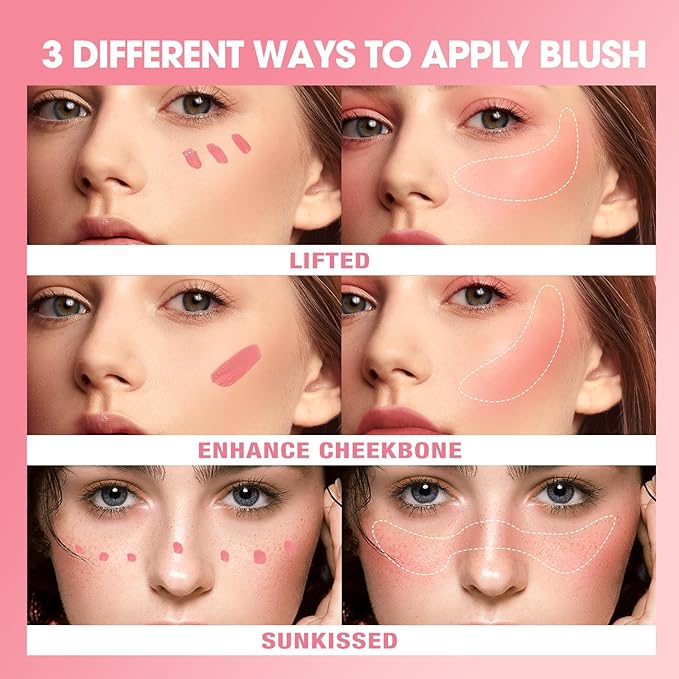 Jolilab Liquid Blush - High Pigment, Long - Lasting, Buildable Color for a Natural Glow（05#）