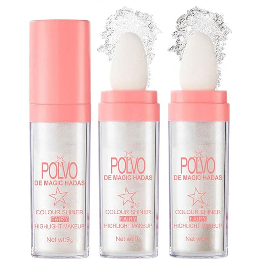2 Colors Polvo De Hadas Fairy Highlight Stick Metallic Silver)