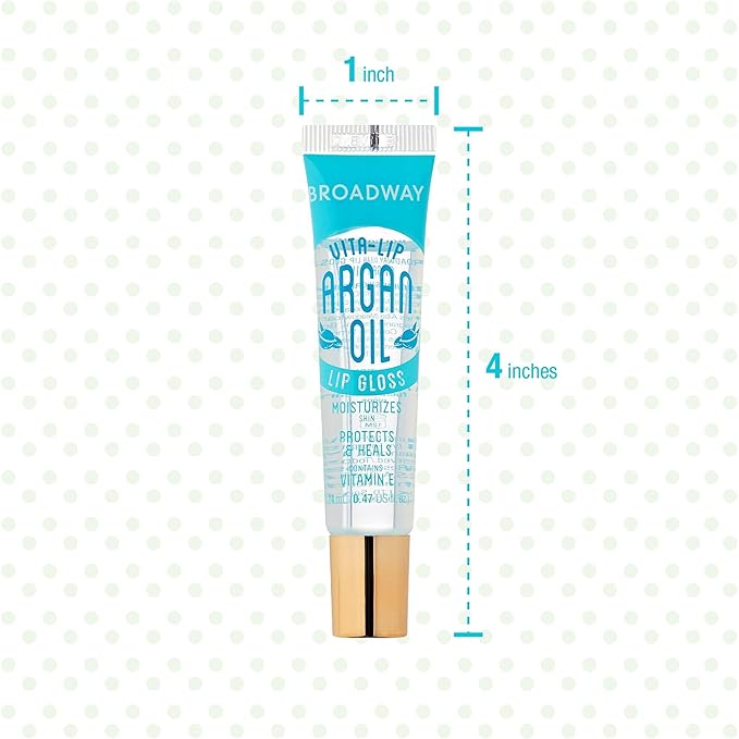 Ruby Kisses Broadway Vita-Lip Clear Lip Gloss (8 Pack), Ultra-Hydrating & Soothing Formula with Vitamins, High-Shine Non-Sticky Finish Lip Balm with Mint, Rosehip, Coconut, Mango, Argan, Honey, Shea