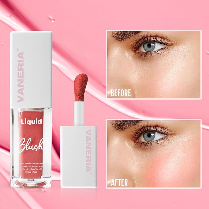 VANERIA Liquid Blush for Cheeks,Long lasting High Pigment Blushes.#3 (/0.17oz) 5g