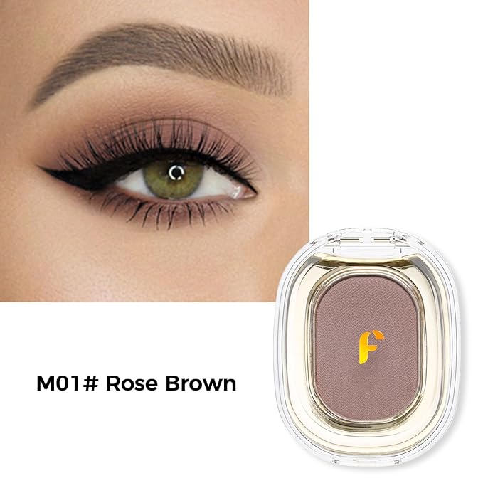 Erinde Single Light Brown Matte Eyeshadow Palette, High Pigment, Long Lasting, Intense Color, Neutral Nudes Naked Matte Pressed Powder Eye Shadow Palette