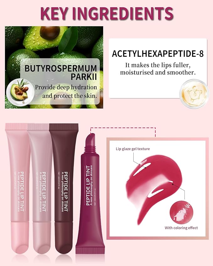 Tinted Lip Balm-1Pcs Rose Gray Peptide Thanksgiving