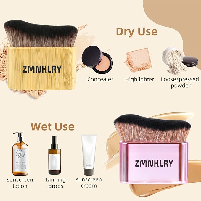 Kabuki Brush, Body Self Tanner Brush, Professional Tanning Brush, Kabuki Brush for Self Tanner, Bronzer Brush for Face, Tanning Brush for Self Tan, Upgrade Bronzer Brush, Body Makeup Brush