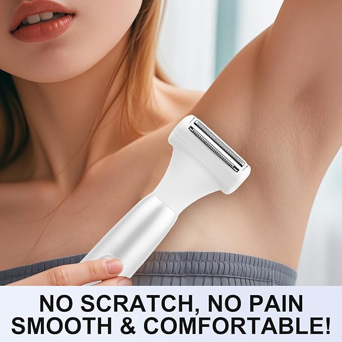 5 in 1 Bikini Trimmer for Women - Electric Razors for Women, Cordless Rechargeable Electric Shaver, IPX7 Waterproof Wet Dry Lady Body Hair Remover for Face Nose Eyebrow Arm Leg Pubic Armpit Bikini