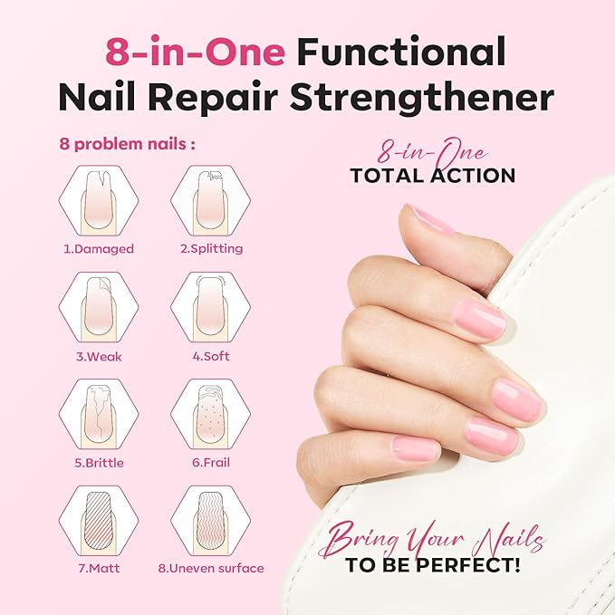 modelones Nail Strengthener, 8-in-One Nail