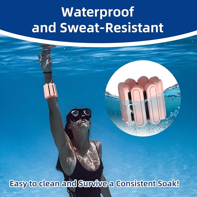 GLEAP Wearable Ankle & Wrist Weights for Women 2LB Silicone 2(1LB Each),