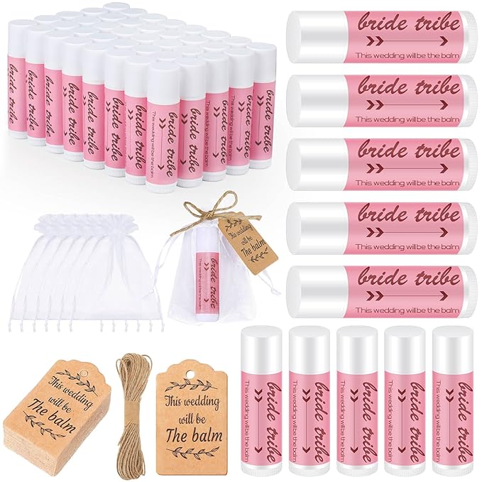 50 Set Bridal Shower Lip Balm Supplies