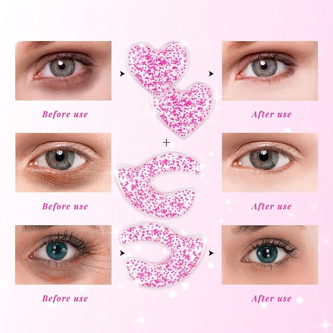 Reusable eye patches, gel eye