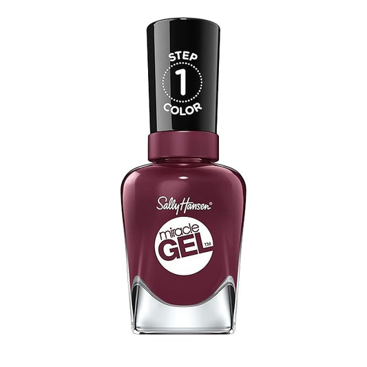 Sally Hansen Miracle Gel, V-Amplified, Long Lasting, Gel-Like Formula, No UV Lamp Needed, Opaque, Shiny Purple Nail Polish