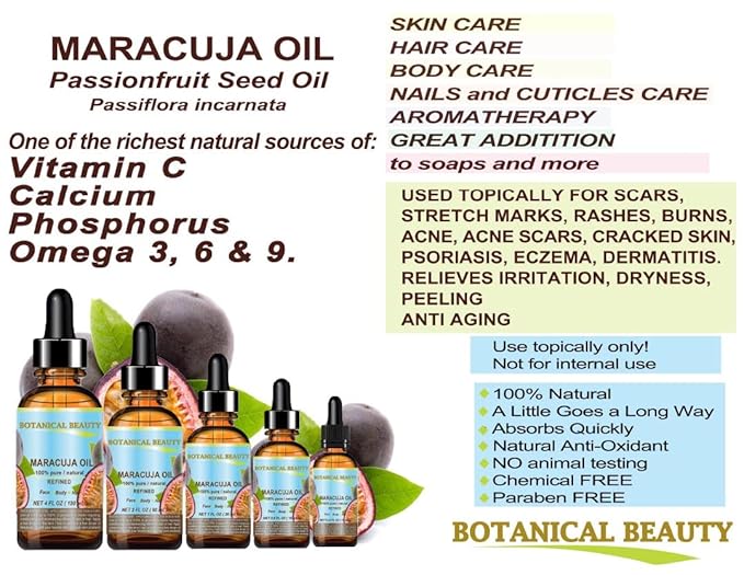 MARACUJA OIL 100% Pure Natural Cold Pressed Undiluted 15 ml