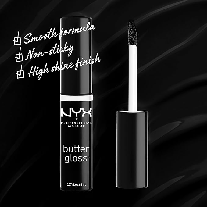NYX PROFESSIONAL MAKEUP Butter Gloss, Non-Sticky Lip Gloss - Licorice (Black)