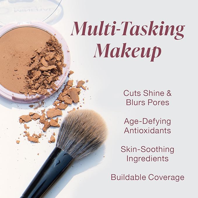 Mineral Fusion Pressed Powder Foundation, Deep 3 - Hypoallergenic, Cruelty-Free, 0.32 Oz