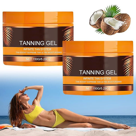Tanning Gel, Tanning Cream, Haute Beauty Tanning Gel, Luxury Intensive Tanning Gel, Natural Tanning Accelerator Cream Gel, For Sunbeds & Outdoor Sun(2PCS)