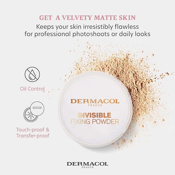 Dermacol - Invisible Fixing Face Powder, Touch-proof Translucent Face 5 g