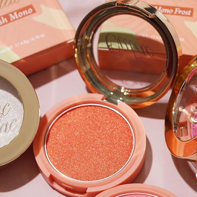 Oulac Luminisers Powdery Blusher for Cheeks Face Glow,Brighten 4.8g