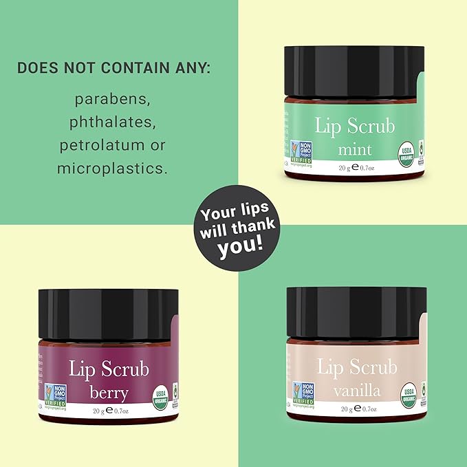 Organic Lip Scrub Mint - USA