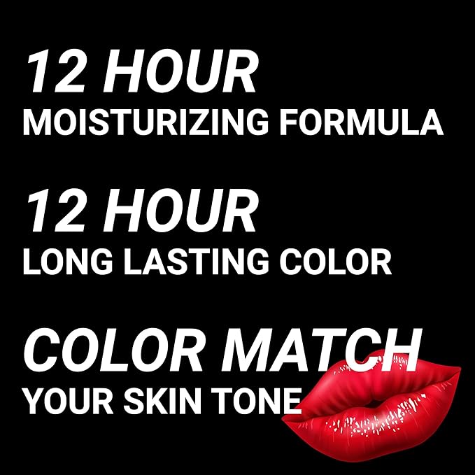 MOODmatcher original Color Changing Lipstick – 12 Hours Long-Lasting, Moisturizing, Smudge-Proof, Easy to Apply Creamy Lipstick, Glamorous Personalized Color, Premium Quality – Made in USA (Red)