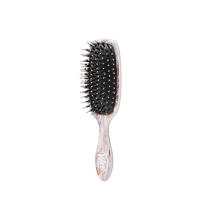 Wet Brush Marble Bronze Shine Enhancer Paddle Brush - Detangler with Ultra Soft Bristles, Infused With Natural Argan Oil, Shiny & Smooth Hair, Wet or Dry, All Hair Types
