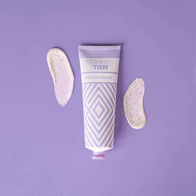 SkinnyTan Pre-Tan Primer - Skin Exfoliator for Body - Natural Skin Exfoliant - Gentle Apricot Seed Powder - Leaves Skin Brighter, Smoother - 4.2 oz