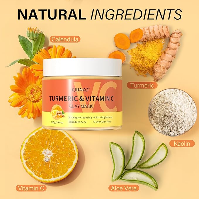 Turmeric Vitamin C Clay Mask -Turmeric Facial Mask