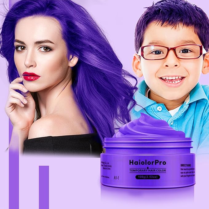 Purple Hair Color Wax, Temporary