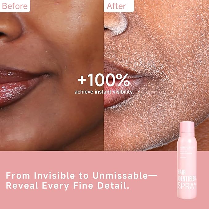 Hair Identifier Spray for Face Shaving - Gentle Facial Shaving Dermaplane Spray for Smooth, Glowing Skin, hair identifier spray for face dermaplaning Suitable for All Skin Types, Includes 6 Razors
