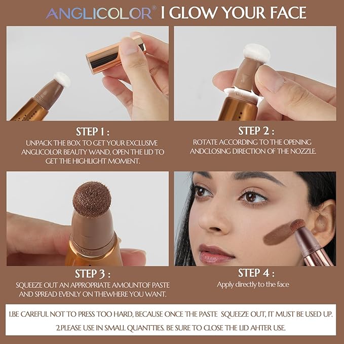 Liquid Highlighter Makeup Stick 3D Sparkling Effect,Cream Highlighter