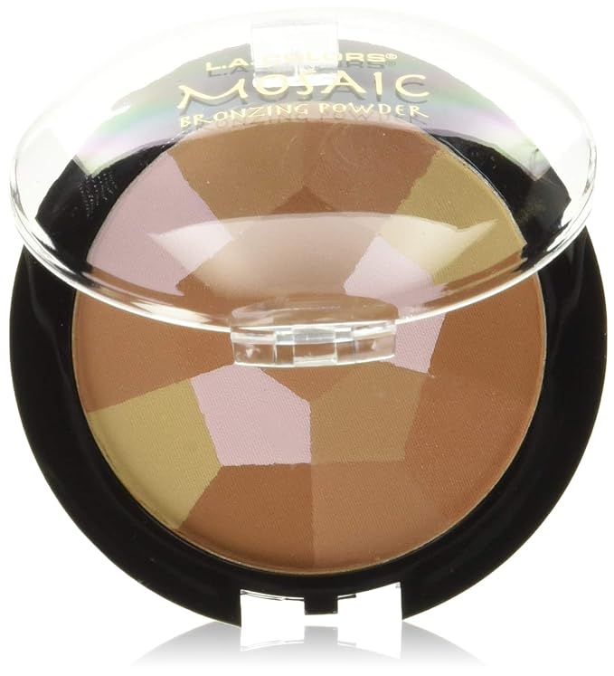 L.A. Colors Mosaic Bronzer/Blush Compact, Golden Bronze, 0.09