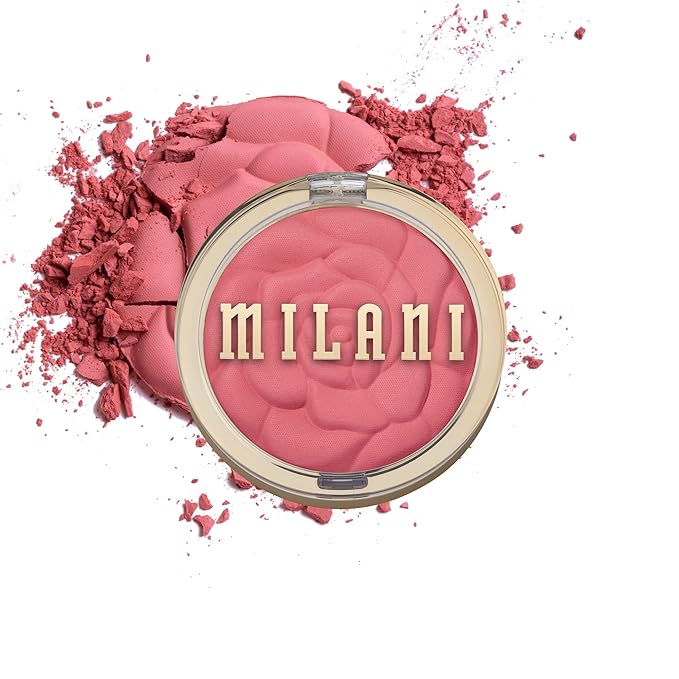 Milani Baked Blush, Powder Blush for Cheeks, Cruelty Free Makeup - Shape, Contour & Highlight Face for a Shimmery or Matte Finish -Wild Rose