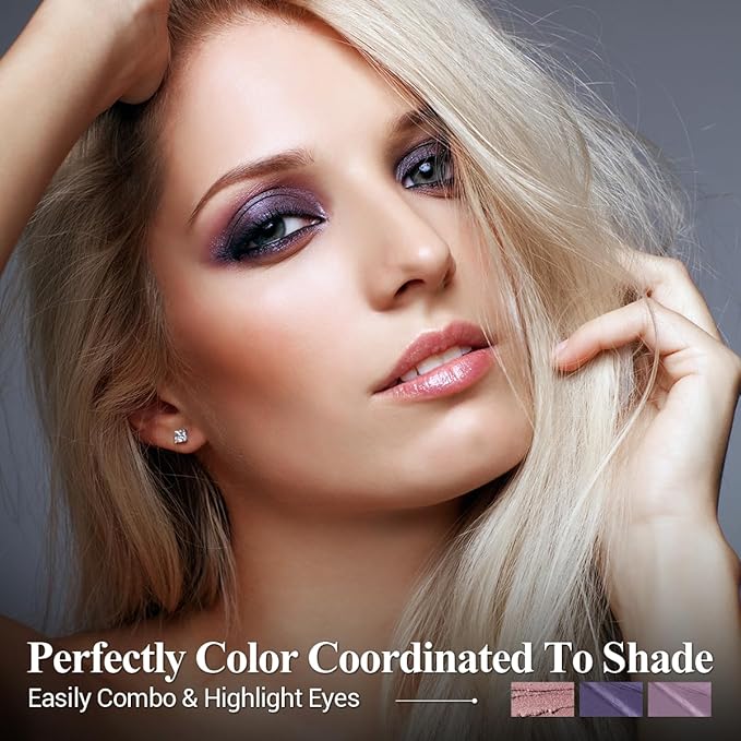 Neutral Eyeshadow Stick Makeup Set, Metallic Shimmer Matte Cream Eye Shadow Eyeliner Brightener Pencil Crayon - Classic 6PCS A012