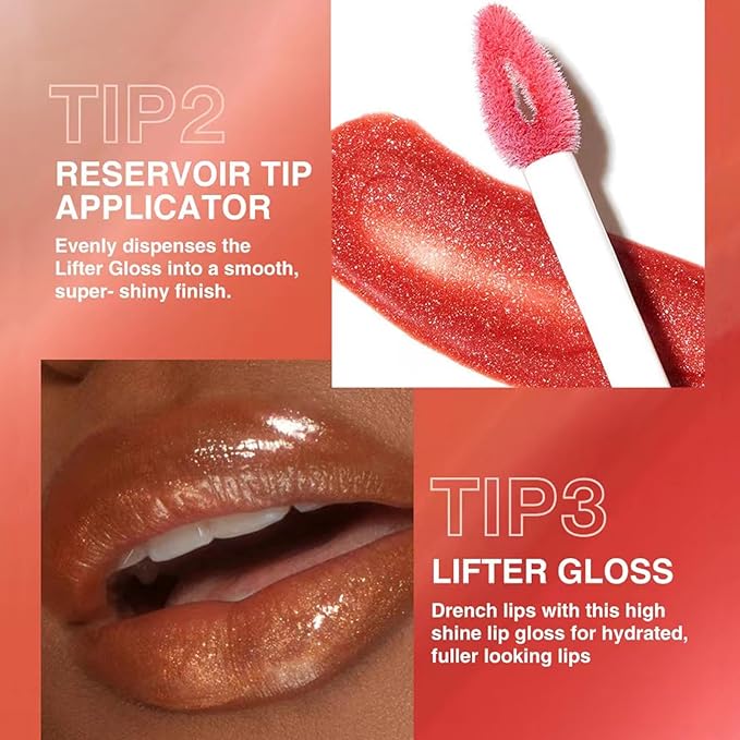 Rose Red Lip Gloss Lip Plumper Gloss Tinted Glitter Lipgloss Lip Oil Teens Moisturizing Lipstick Lip Balm High Shine And Vegan Plumping Lip Gloss For Women Girls Long-Lasting Dry Lip Care(08#)