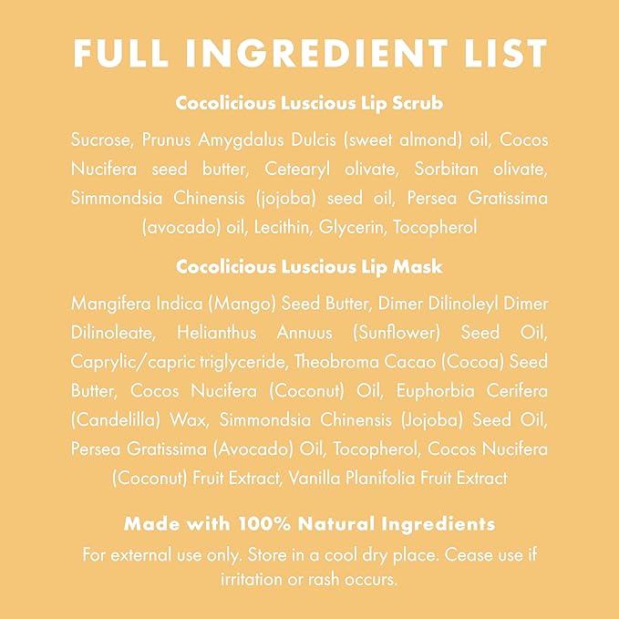 100% Natural Lip Scrub, Vegan Conditioning Gift