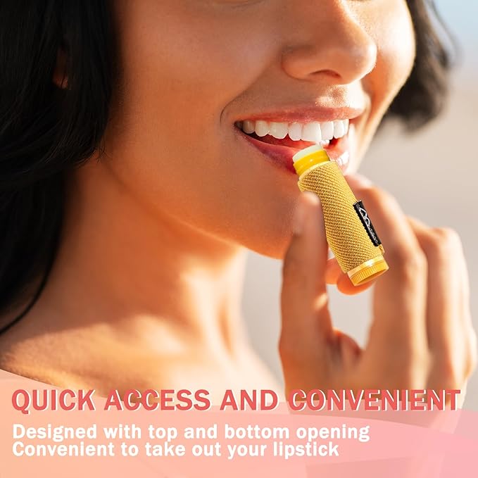 WK IEASON 10PCS Lip Balm Holder Keychain Bulk Gloss