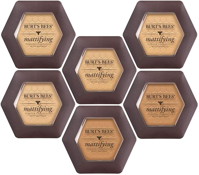 Burts Bees 100% Natural Mattifying Powder Foundation, Nutmeg of 2)