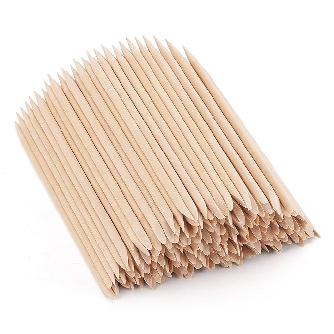 200pcs Orange Sticks for Nails