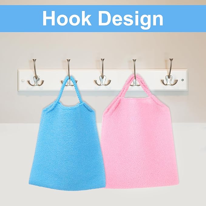 2pcs exfoliating back scrubber nylon