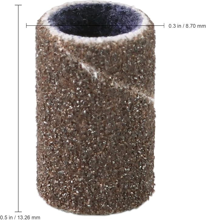 PANA 100 Pieces Nail Sanding Bands Professional Nail Manicure Great Fit for Nail Drill Bits for Acrylic Nails (150 Grit, Brown)