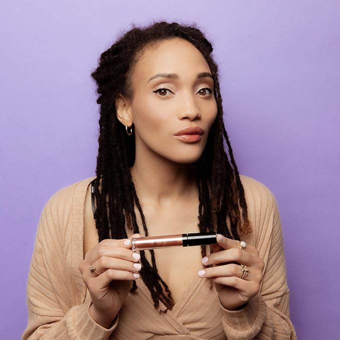 Juwel Cosmetics Ultra Lip Gloss, Gloss for Dry Lips, High Shine, Smooth Finish Moisturizing Lip Gloss with Beeswax, Castor Oil and Vitamin E, Vegan, Talc-free, Cashmere