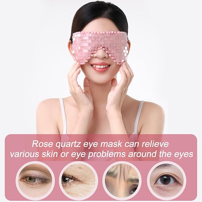 Rose quartz eye mask, cooling