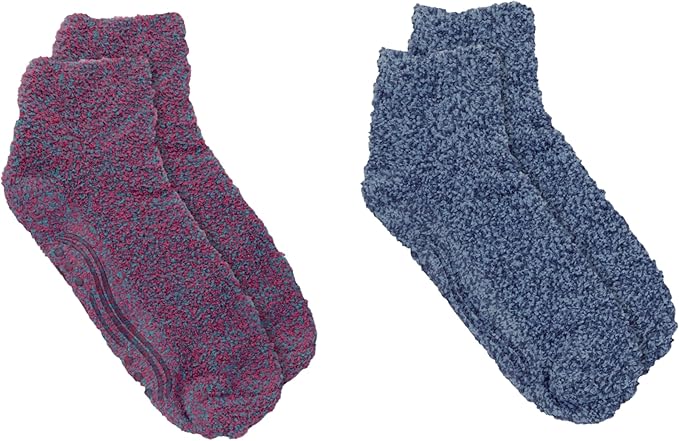 Dr. Scholl's Women's Low Cut Soothing Spa Socks-Lavender & Vitamin E Infused-2 & 3 Pairs-Bottom Grippers