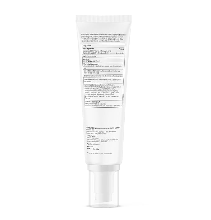 100% Mineral Sunscreen with Zinc Oxide & Titanium Dioxide | Blends Seamlessly for Healthy Glow with Vitamin E & Niacinamide | UVA/UVB Protection & Zero White Cast with SPF 50 | 3 oz