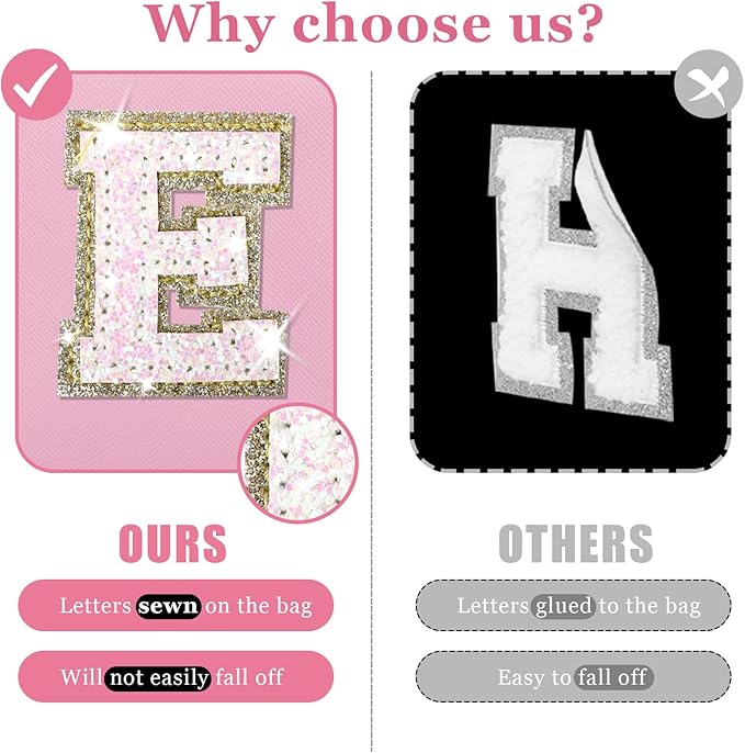 Personalized initial letter makeup bag,