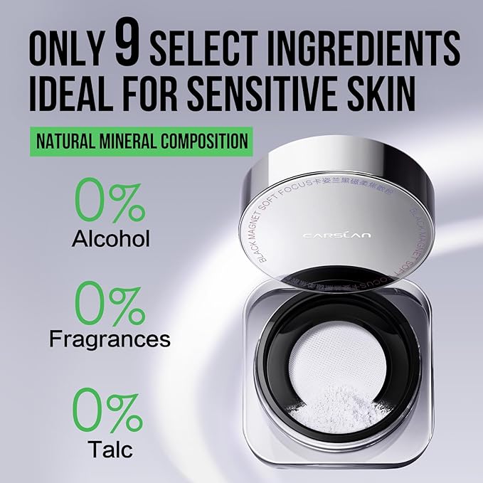 Soft Focus Loose Setting Powder, Waterproof, Matte, Oil For Sensitive