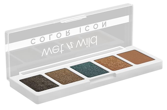 wet n wild Color Icon Eyeshadow Makeup 5 Pan Palette, Matte, Shimmer, Metallic, Long Wearing, Rich Buttery Pigment, Cruelty Free - My Lucky Charm
