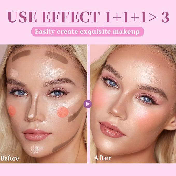 Soft Liquid Contour Stick, Liquid Face Bronzer Stick Makeup,06 Brown